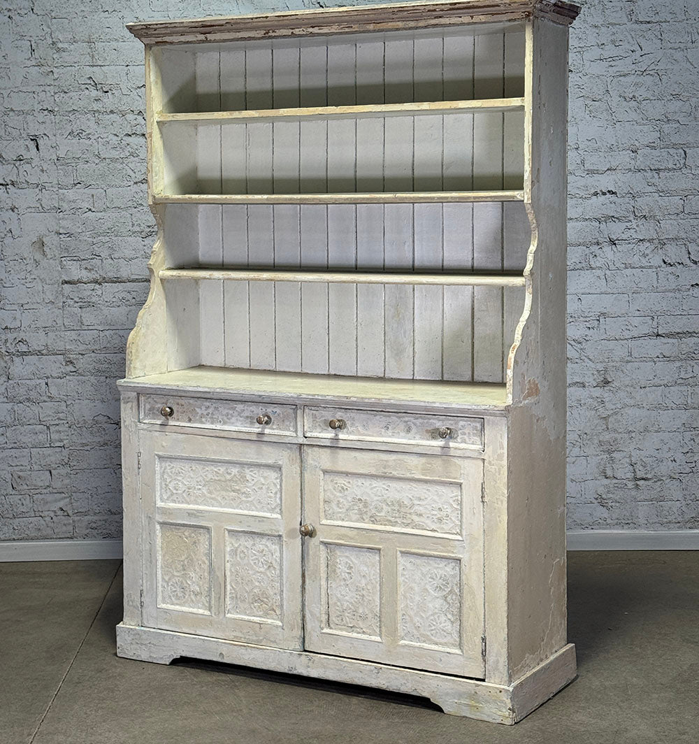 Scrubbed Paint Irish Country Dresser