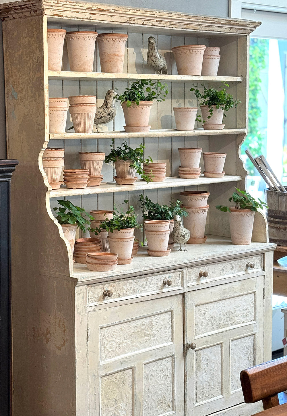 Scrubbed Paint Irish Country Dresser