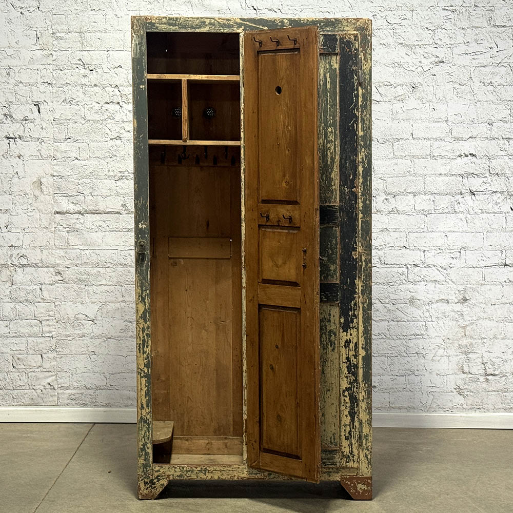 Painted Wood Two-Door Lockers