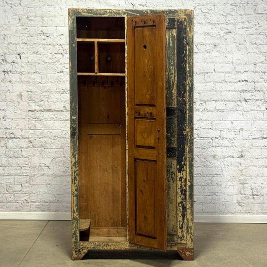 Painted Wood Two-Door Lockers