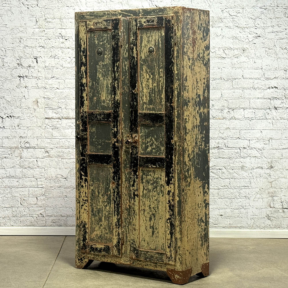 Painted Wood Two-Door Lockers