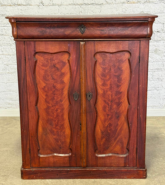 Antique Two Door Cupboard with One Drawer
