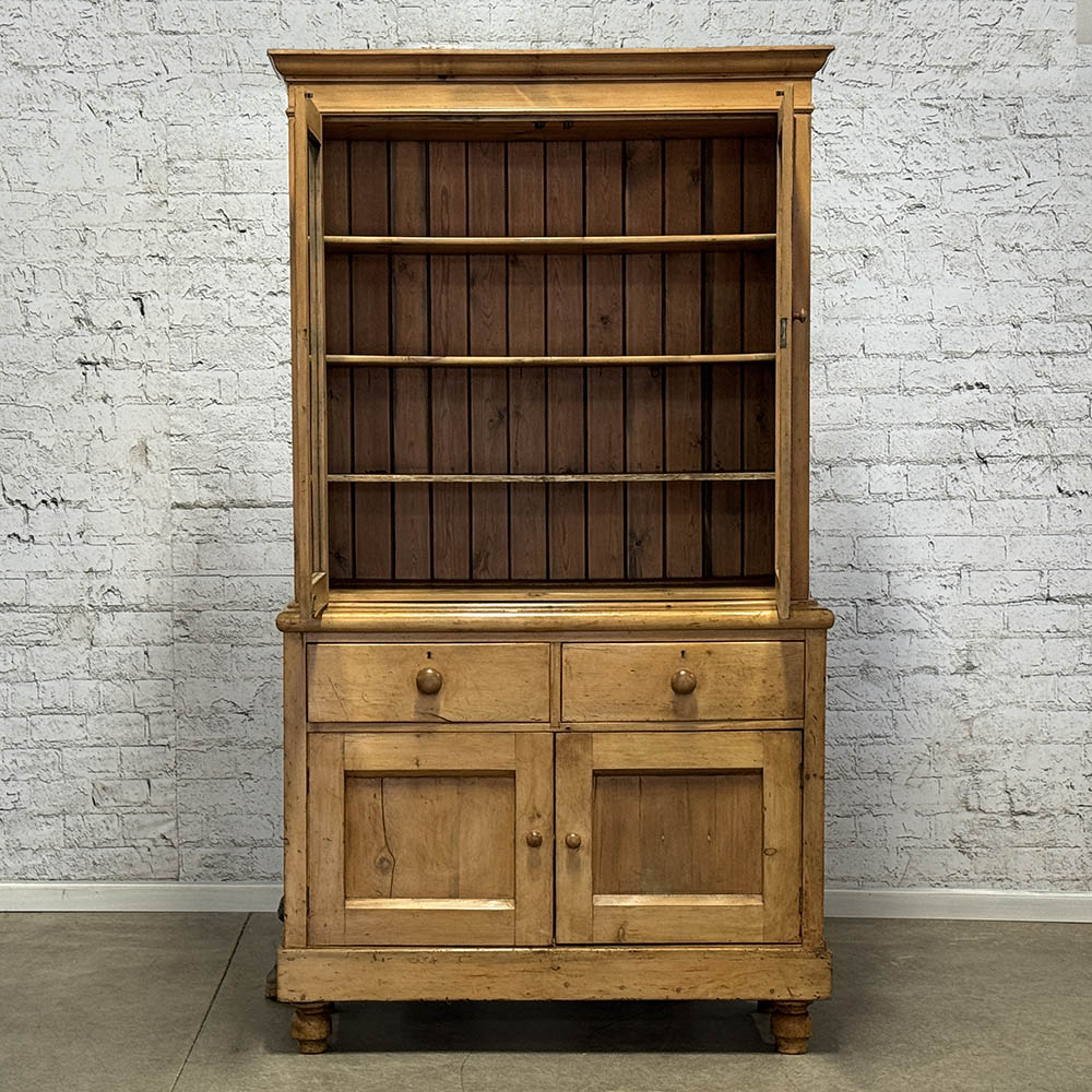 Antique Pine Four Door Two Drawer Cupboard