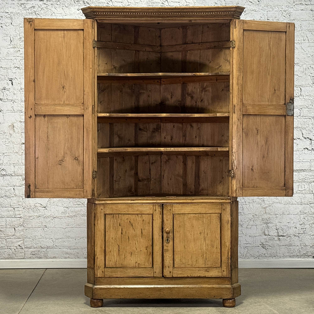 Antique Pine Corner Cupboard