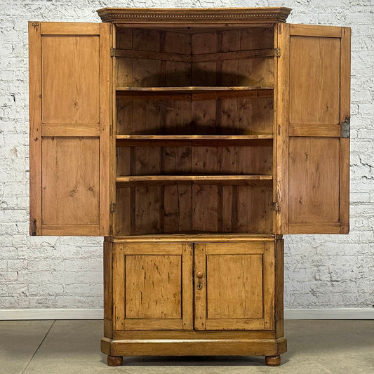 Antique Pine Corner Cupboard