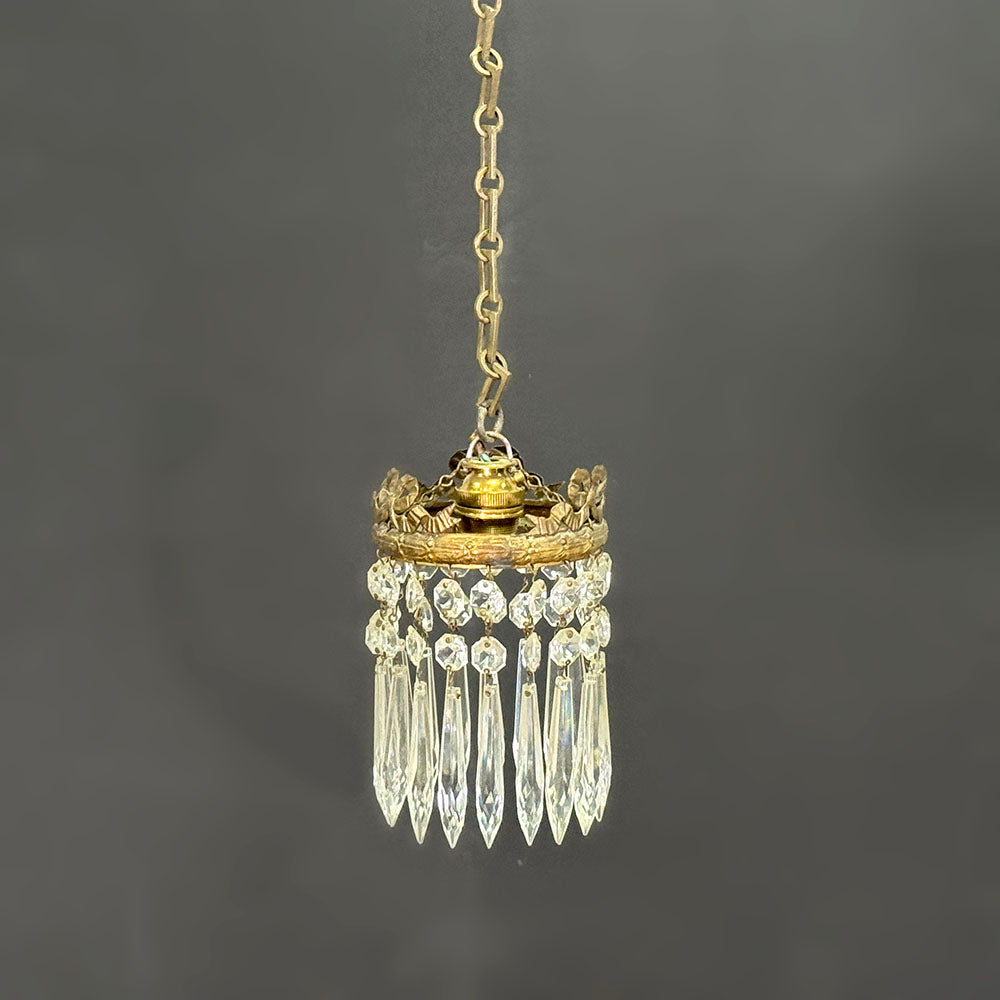 Petite Vintage Crystal Chandelier