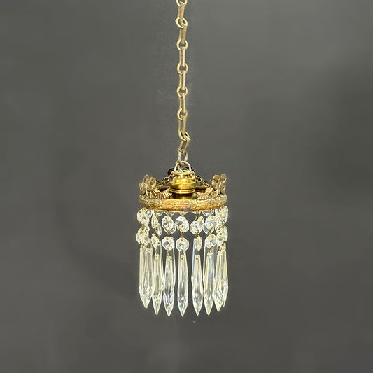 Petite Vintage Crystal Chandelier