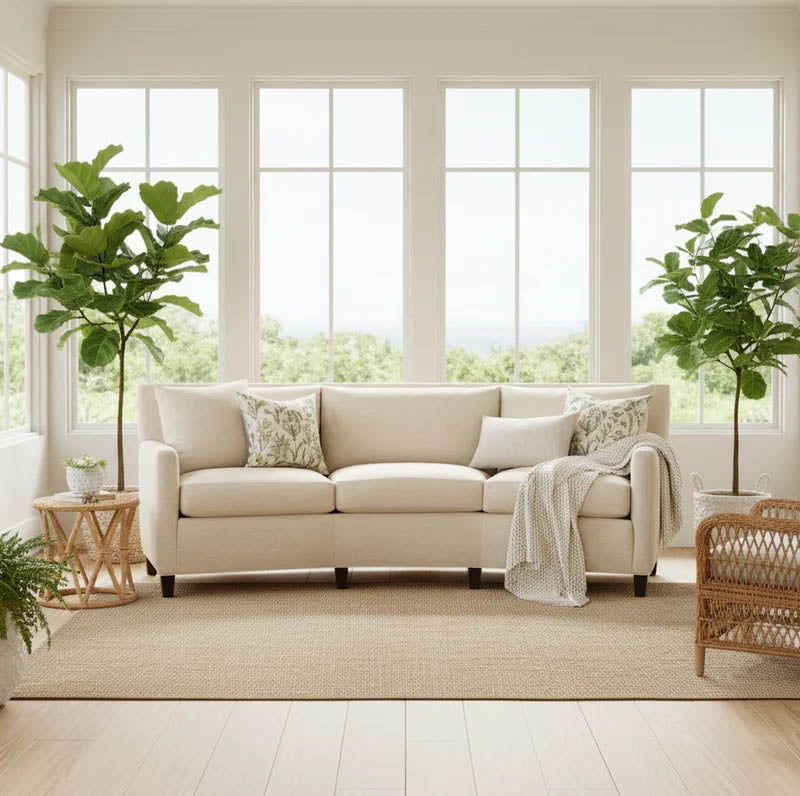 1296-33 Upholstered Wedge Sofa