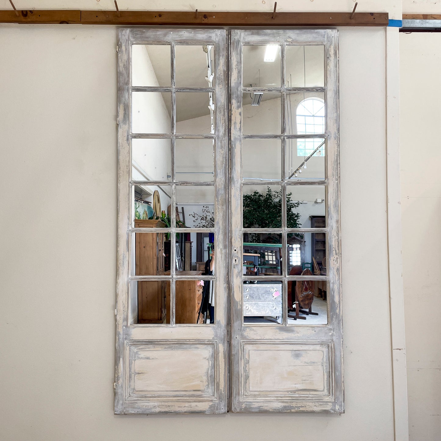 Pair of French Window with Mirrors