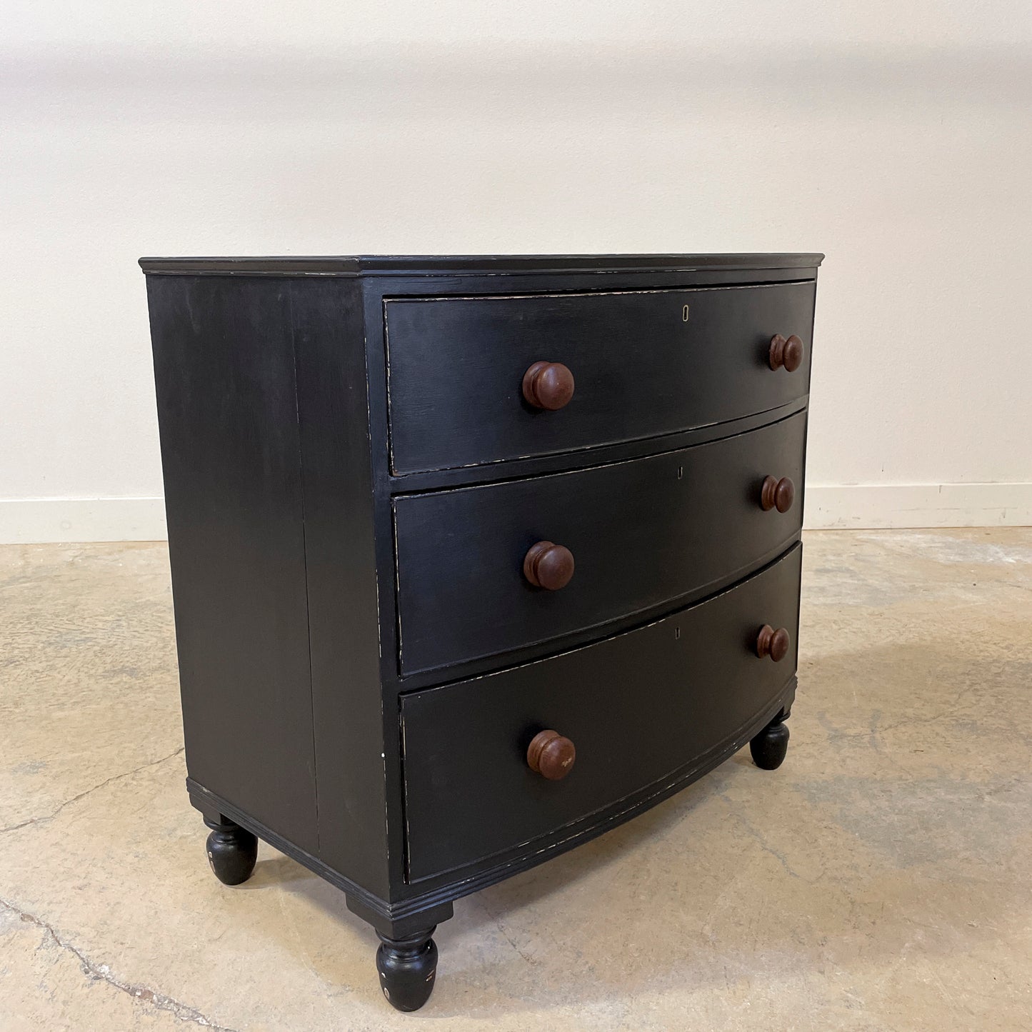 3 Drawer Bow Front Chest of Drawers