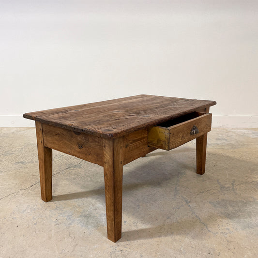 Antique Pine Single Drawer Coffee Table