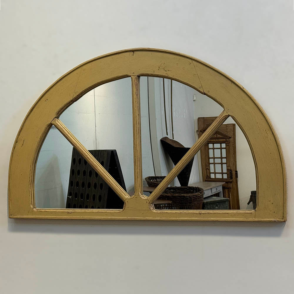 Arched Wood Frame Mirror, 32"(H)