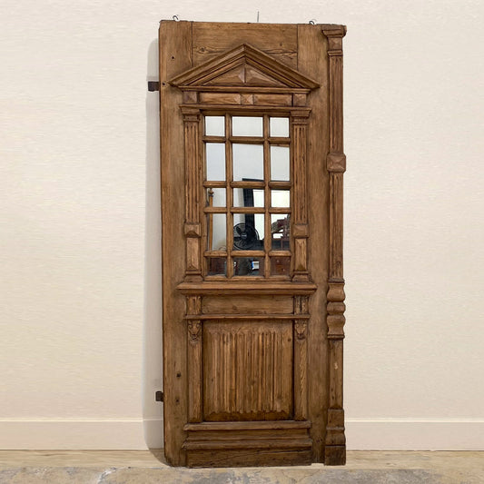 Antique European Door with Mirrors, 77"(H)