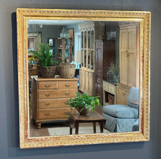 Gold Square French Mirror, 44"(H)