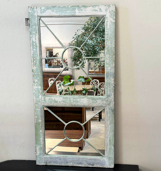 French Architectural Window with Mirror Plates, 71"(H)