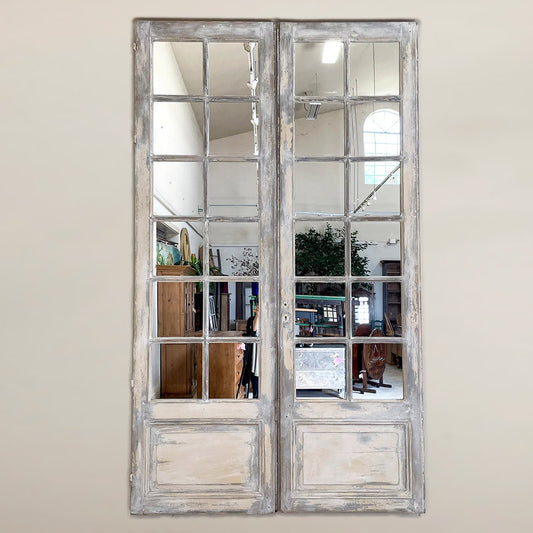 Pair of French Window with Mirrors, 103"(H)