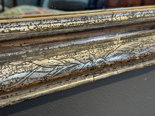 Louis Philippe Silver Mirror, 39"(H)