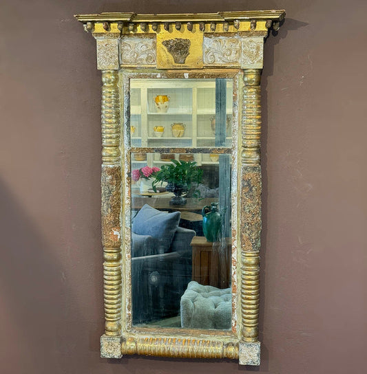 Antique French Mirror, 49"(H)