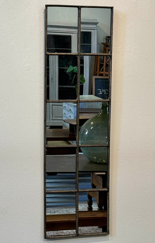 Vintage Industrial Iron Window Mirror