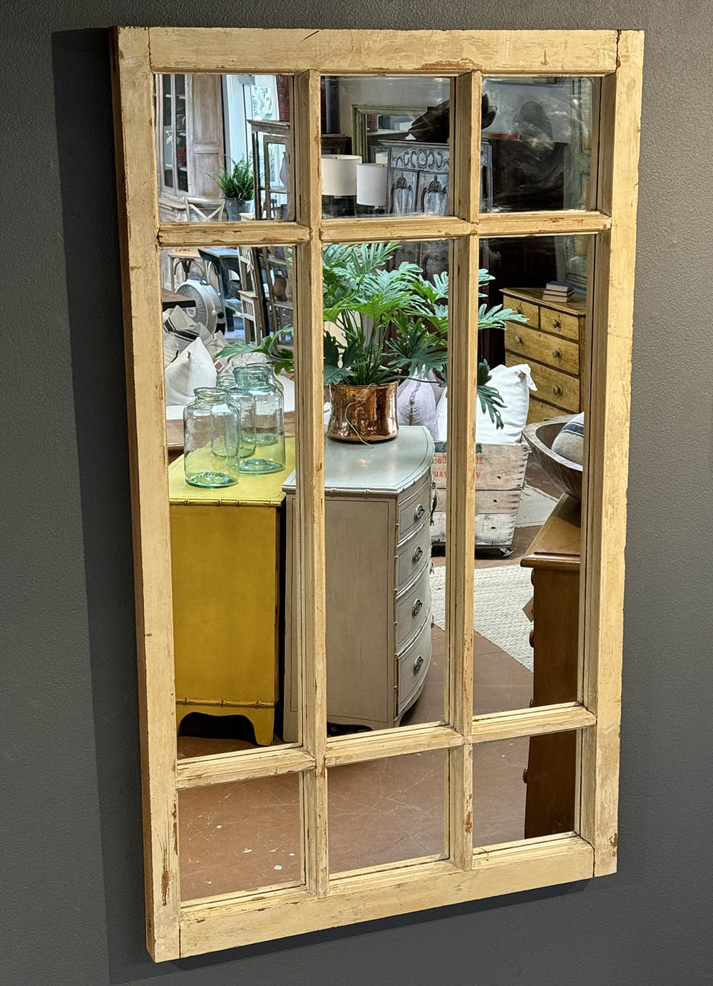 Vintage Window Frame Mirror