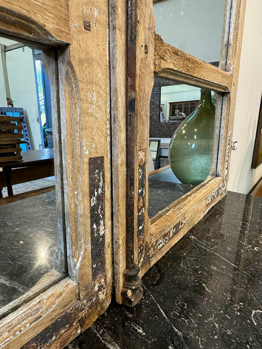 Antique Window Frame Mirror c.1860