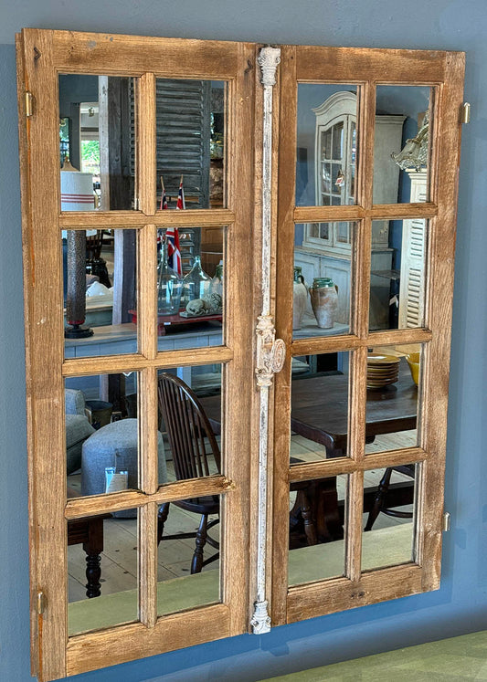 Antique Window Frame Mirror c.1860