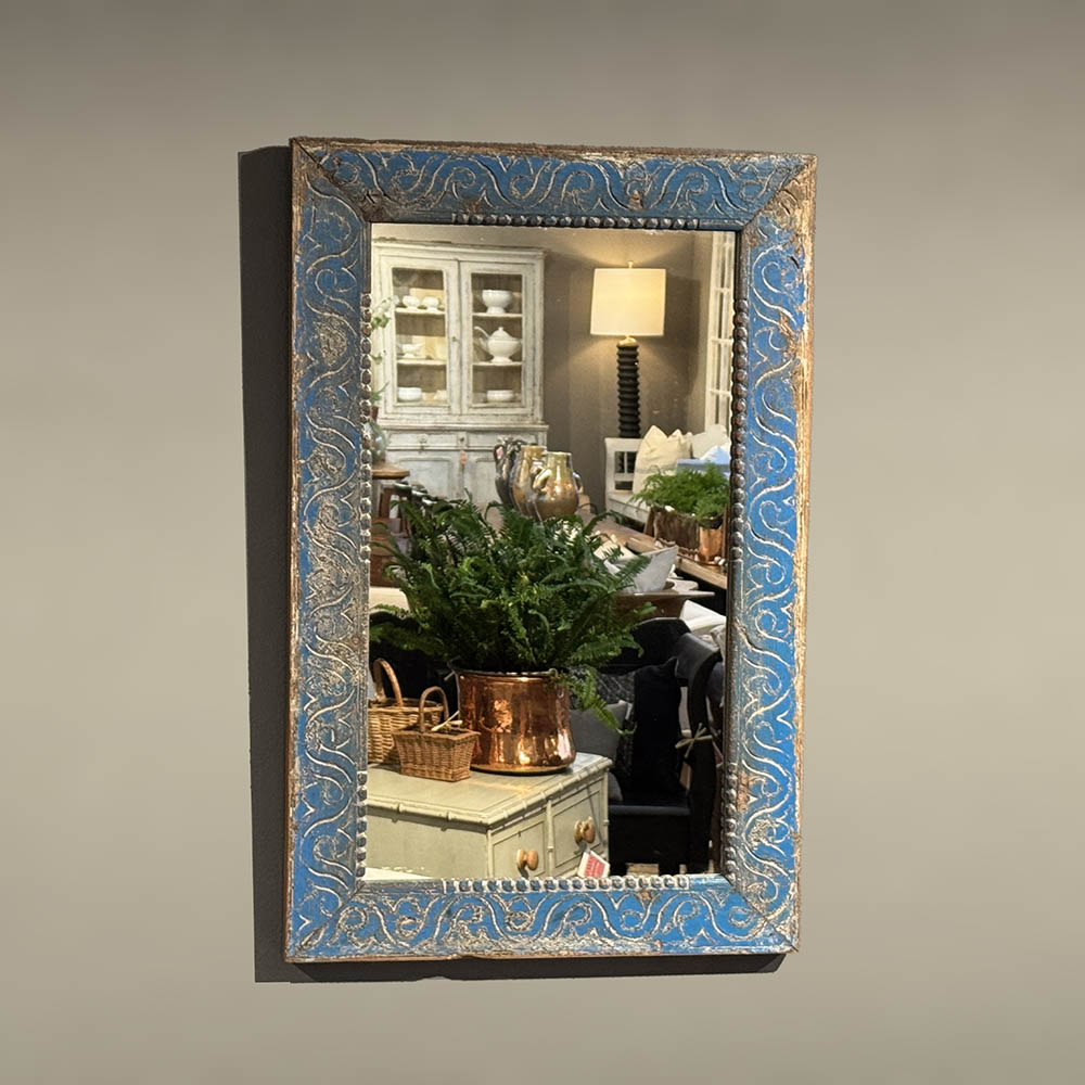 Reclaimed Carved Wood Mirror