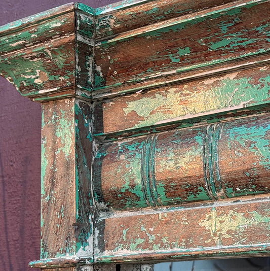 Vintage Reclaimed Wood Palladian Mirror, 79"(H)