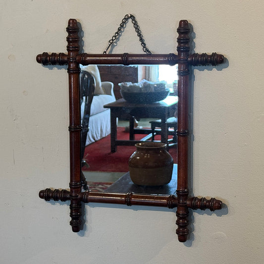 Faux Bamboo Mirror, Small 17"(H)