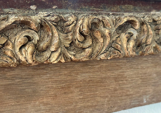 French Rustic Carved Mirror 29.5"(H)