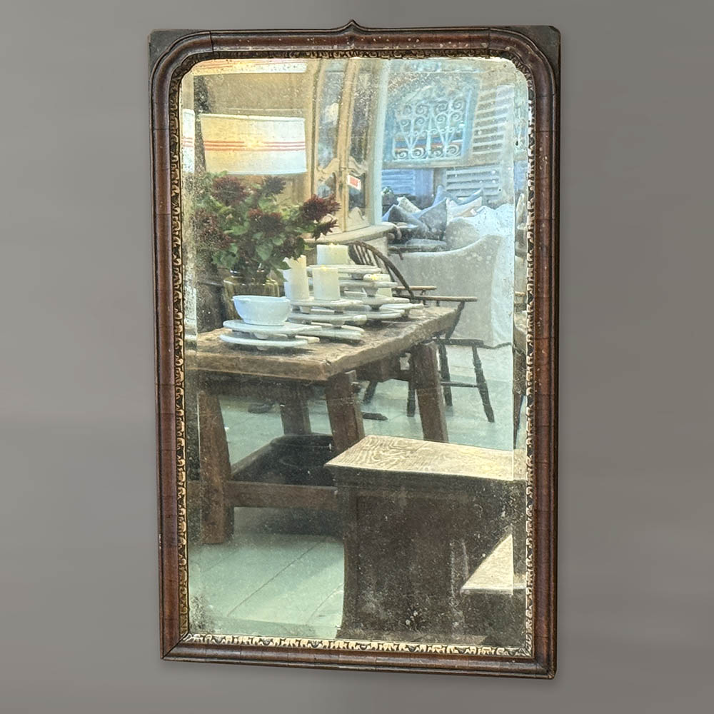 Walnut Framed Mirror 32"(H)