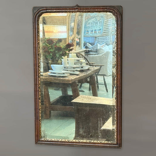 Walnut Framed Mirror 32"(H)
