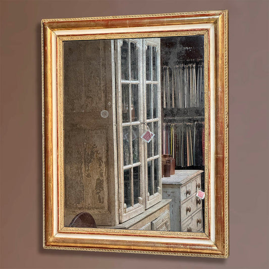 Antique French Gilt Mirror 40"