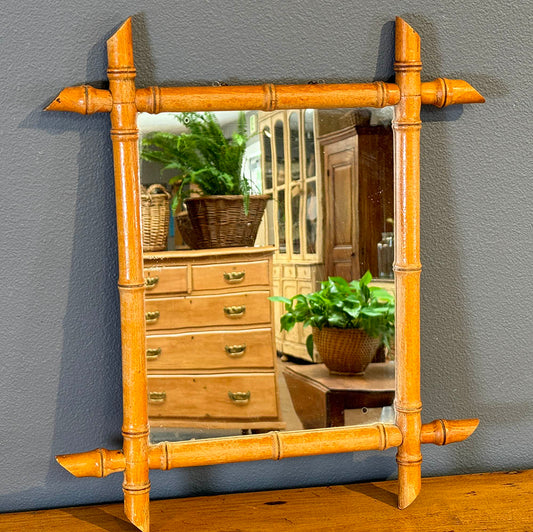 Antique Bamboo Mirror