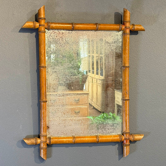 Faux Bamboo Mirror, 26"(H)