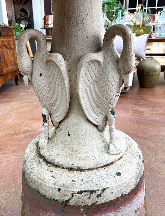 Antique Cast Iron Fountain with Swans