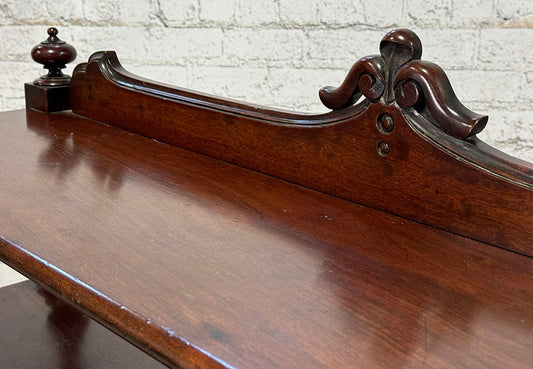 Antique English Mahogany Narrow Tea Trolley c.1840