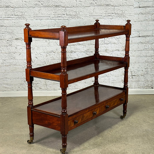 Antique English Mahogany Tea Trolley