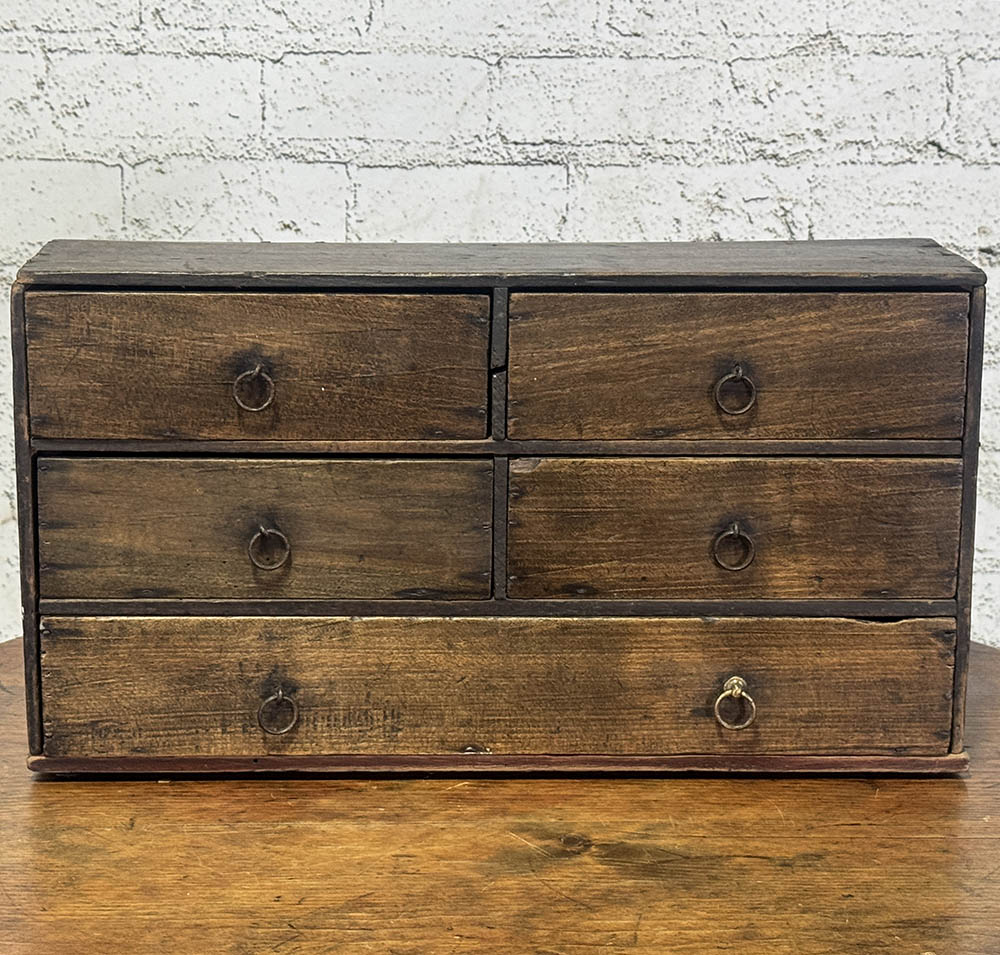 Tabletop Bank of Drawers