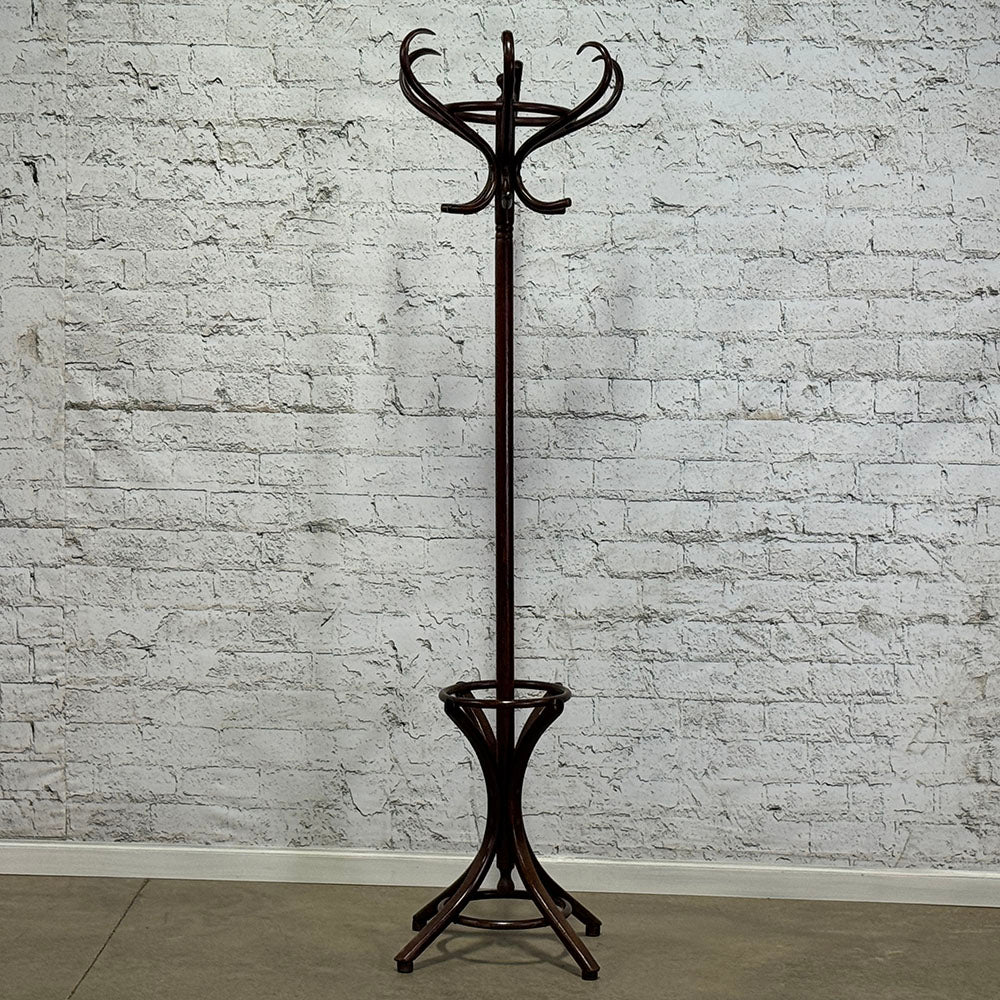 Antique Mahogany Bentwood Coat Rack