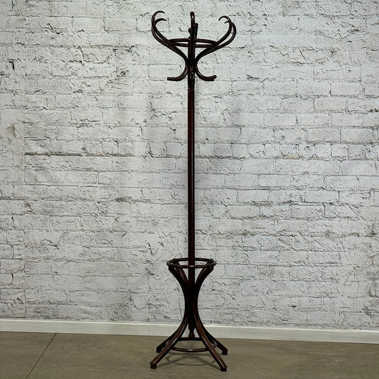 Antique Mahogany Bentwood Coat Rack