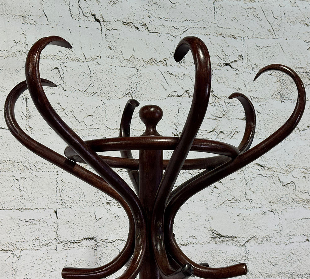 Antique Mahogany Bentwood Coat Rack