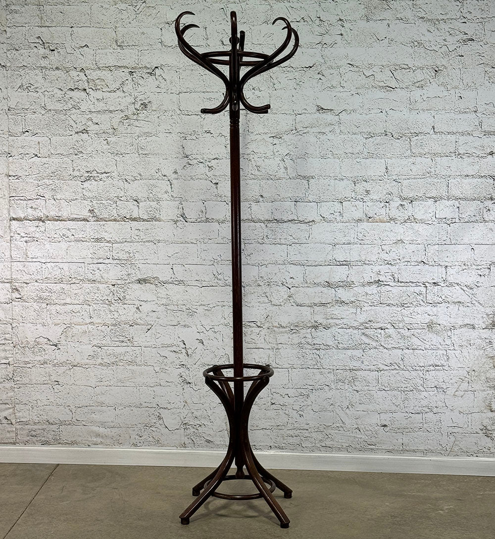 Antique Mahogany Bentwood Coat Rack