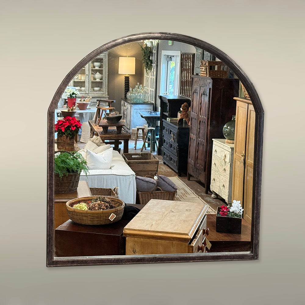 Knox Leather Mantle Mirror