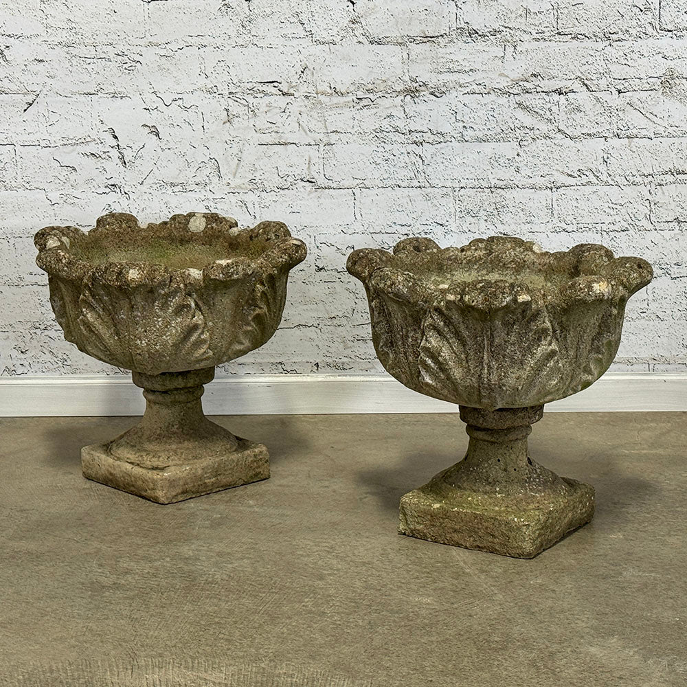 Early 20th Century Cabbage Leaf Urn