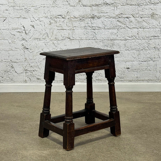 Antique English Oak Joint Stool