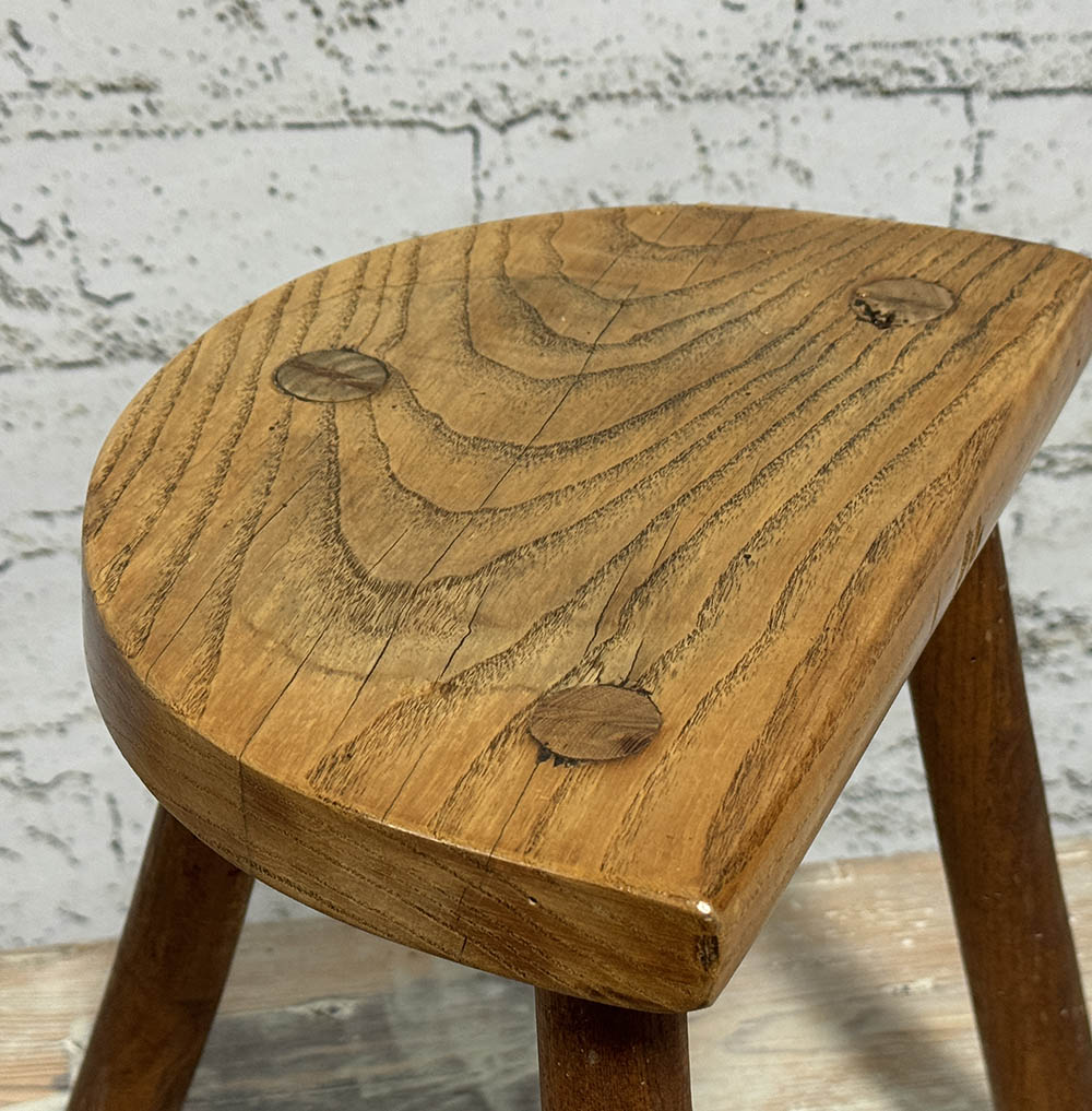 Rustic Half Moon Stool
