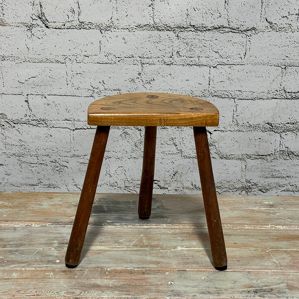 Rustic Half Moon Stool