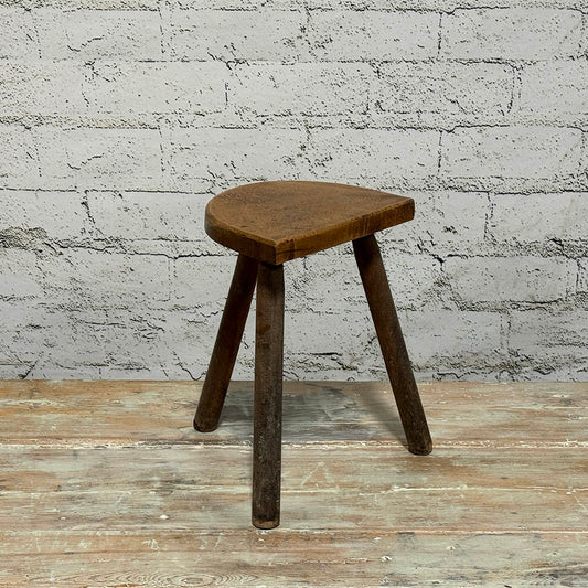 Rustic Half Moon Stool