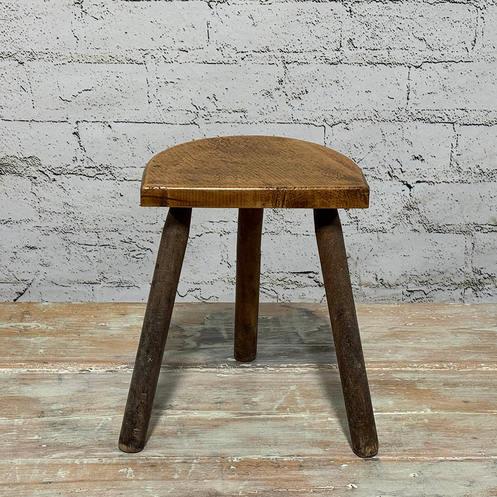Rustic Half Moon Stool